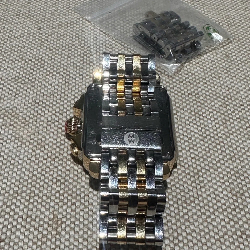 Michele Two-Tone Gold and Silver Women's Watch - Picture 7 of 11